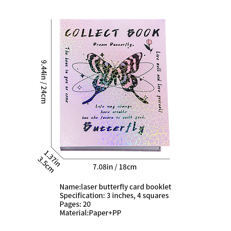80 Pockets Laser Butterfly Mini Photo Album Picture Case for Fujifilm Instax Mini Film 7 8 9 11 12 25 40 70 90 Link liplay Evo