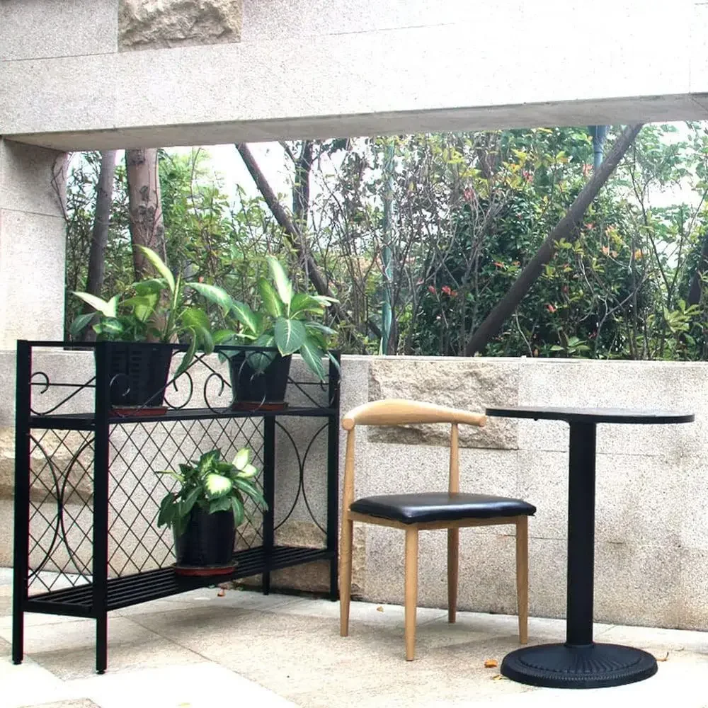 Durable 2-Tier Metal Plant Stand, 47.24L x 12.6W x 35.43H inches, Suitable for Indoor and Outdoor Use, Holds Up to 440 LBS