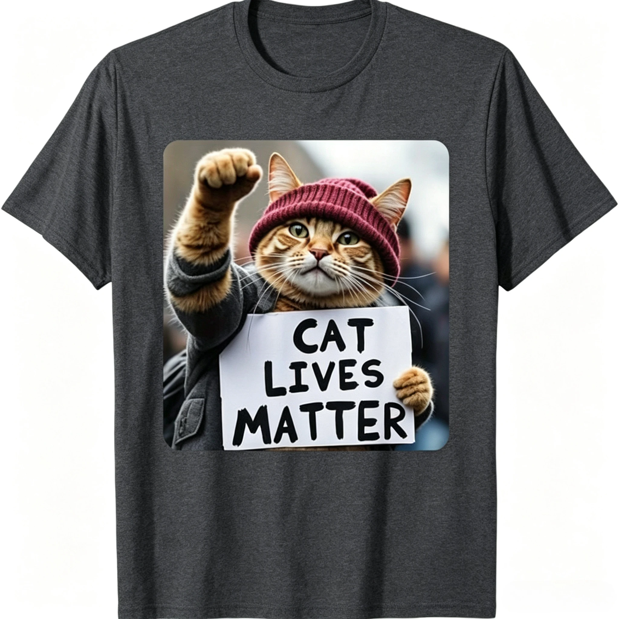 Männer Frauen Vintage Orange Tabby Cat Print T-Shirt Cat Lives Matter Kitten Graphic Pet Lover Streetwear Tops – Detail 5