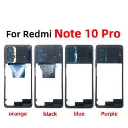 New For Xiaomi Redmi Note 10 Pro Housing Middle Frame Case Middle Frame Bezel Plate Replacement Parts With Side Key