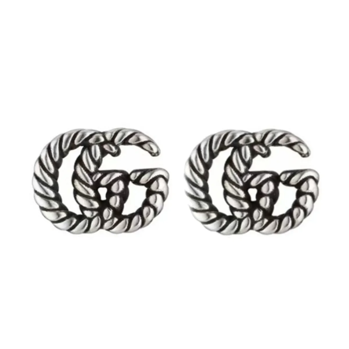 925 Sterling Silver GC Fashion Stud Earrings for Women 2024 Fashion Gold Plated Party Jewelry Gifts for Women