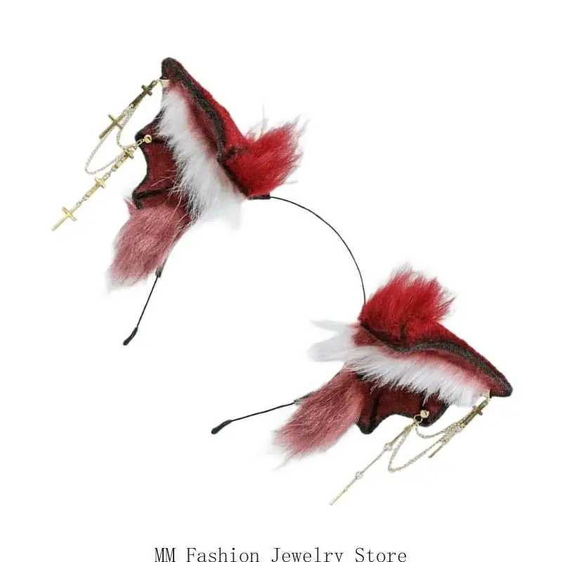 D0UB Makeup Washing Face Hair Hoop Ponytails Headgear Bats Bloodsucker Headbands for Parties and Special Event