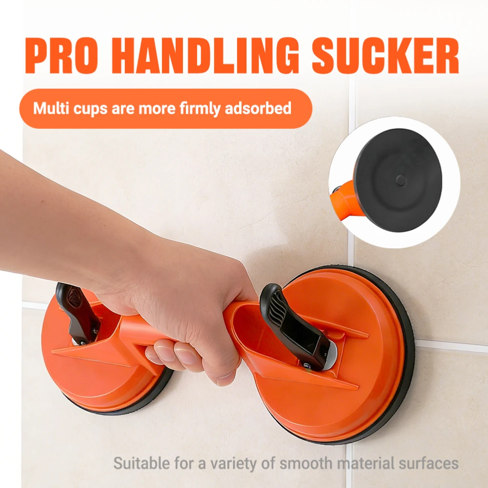 

Стеклянные подъемные присоски с сверхмощной вакуумной конструкцией ручки из АБС-пластика — подъемный инструмент с несколькими чашками для напольной плитки и лобового стекла