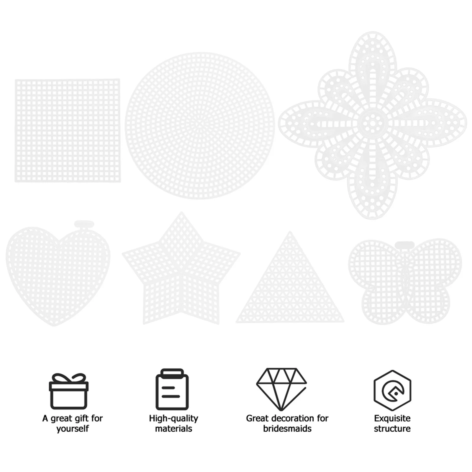 70 ورقة عبر غرزة شبكة التطريز الحرف DIY المواد ختم عبر غرزة البلاستيك #3