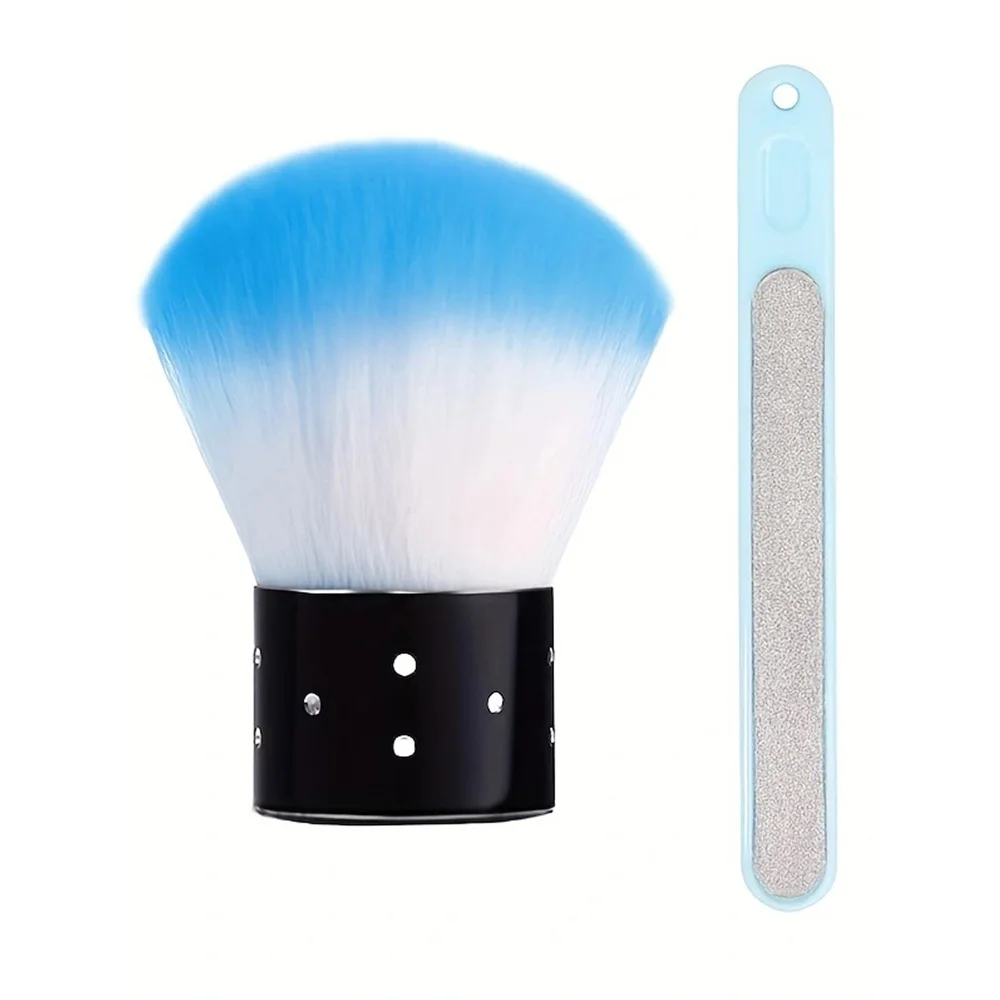 2pcs/set Professionals Nails Art Mushroom Brush Cleaner Dust Cleaning Brush Soft Nail Art Brush Manicure Cleaning Tools