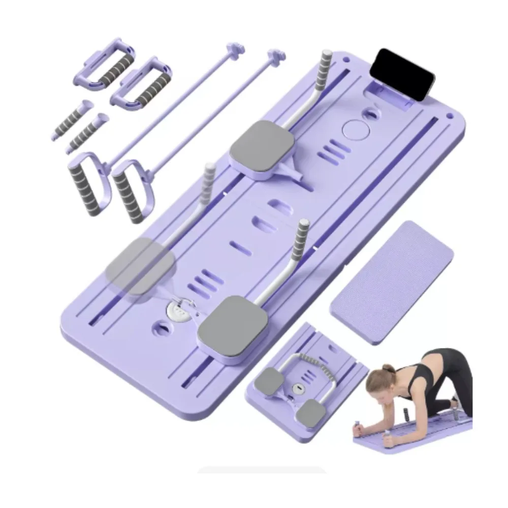 

Розовый 4 в 1, портативное оборудование для домашнего спортзала, оборудование для тренировок, складная складная доска для отжиманий, доска для пилатеса