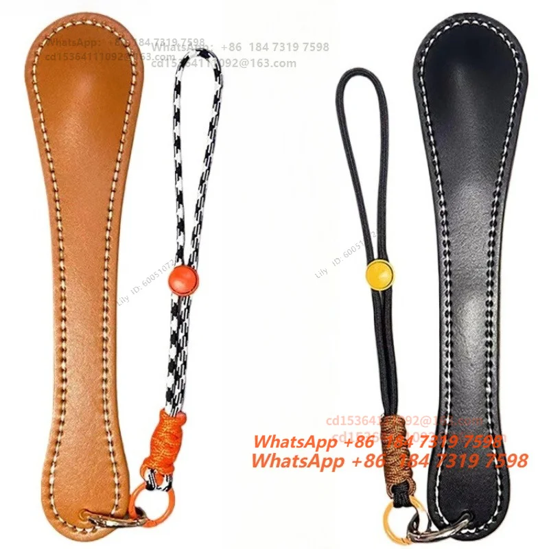Classic Boston Leather Racket Multi-function Self-defense Cowhide Racket Contains Block Portable *Self-defense Tool