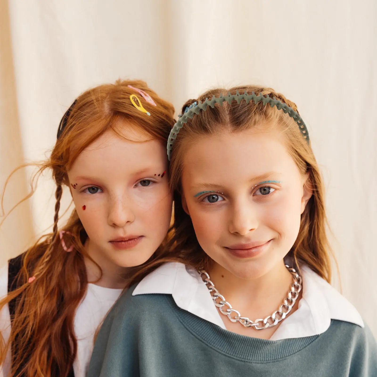 

7Pcs Face Washing Headband Nonslip Plastic Teeth Wavy Hair Hoop for Skincare Routine Handsfree Wash Facial Cleansing Band