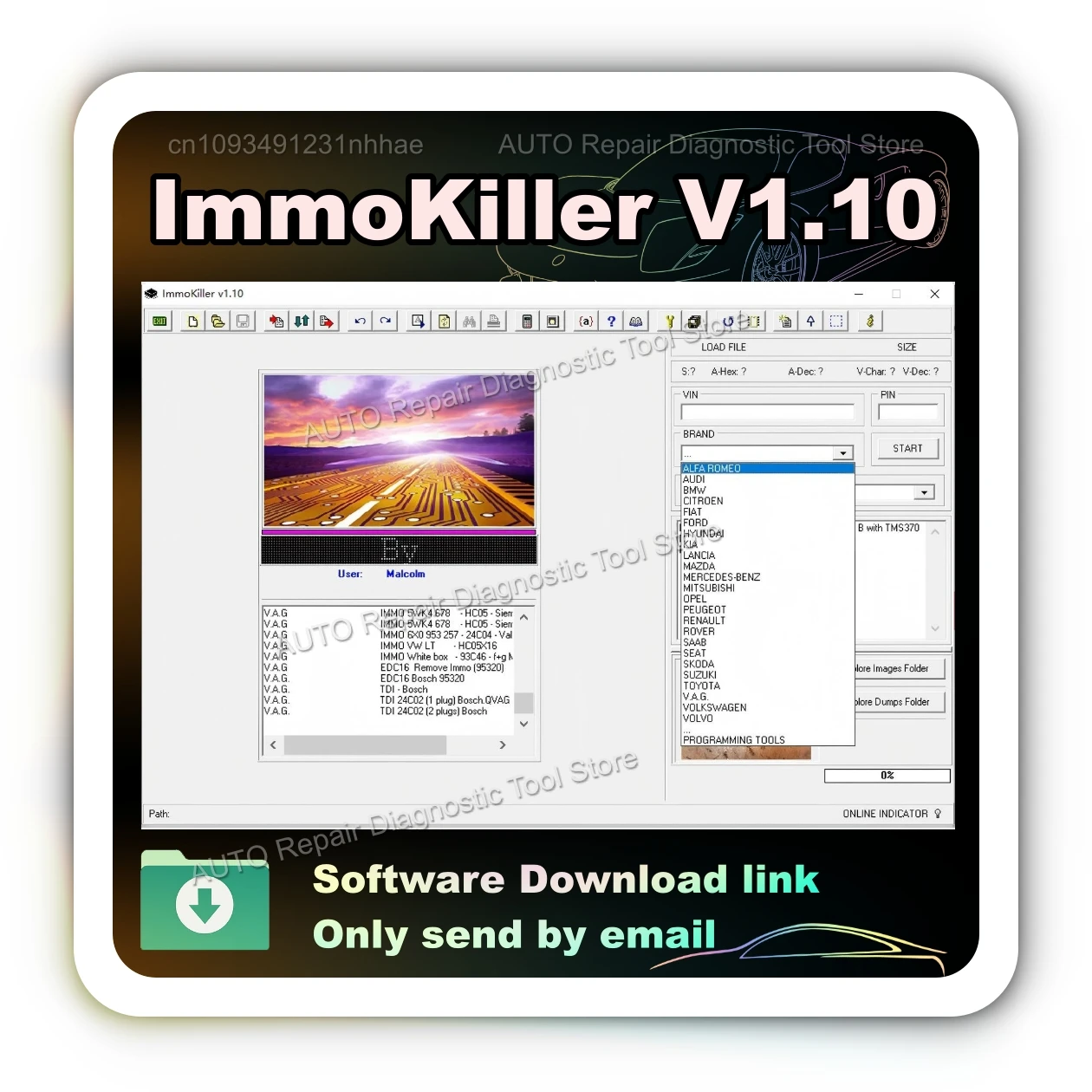 

ImmoKiller V1.10 Новое программное обеспечение IMMO Off v1.1 Immo Killer ECU Programmer Инструмент для ремонта автомобилей Пройдено добродетель иммобилайзера