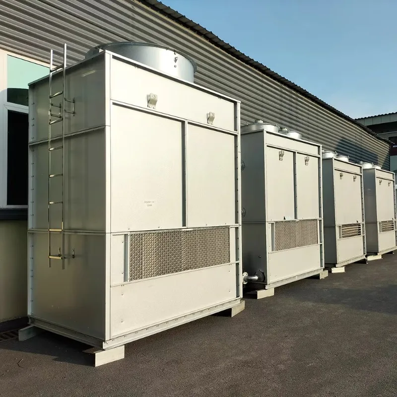 Energy-saving 160KW Butchery Refrigeration Condenser Counterflow Evaporation Cooling Air Cooled