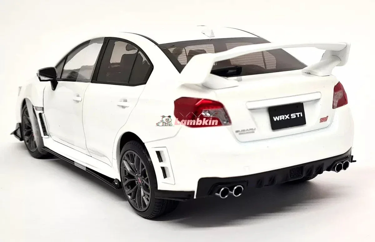 Sun-Star 1/18 Impala WRX STi 2018 White Blue Customised Sports Car Model Driveable Collectible Birthday Gift Memorial Miniature