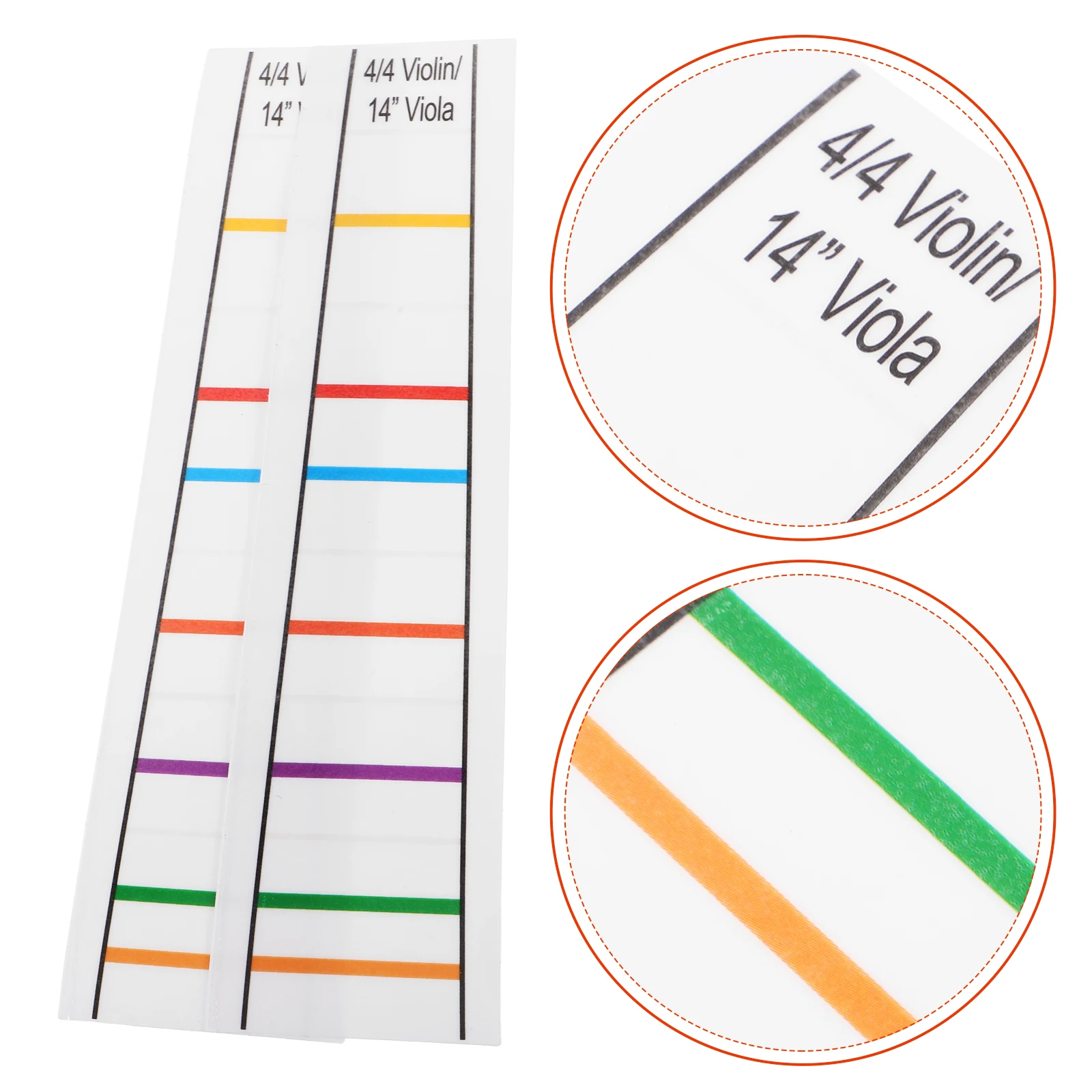 

2pcs Violin Finger Guide Transparent Decal Stickers 4/4 Size Beginners Finger Position Markers Accurate Placement Scale Learning