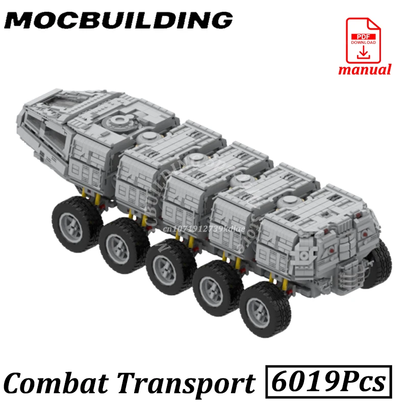 Transport Car Military Combat Vehicle MOC Building Blocks Brick Toys Creative Space Movie Construction Gift