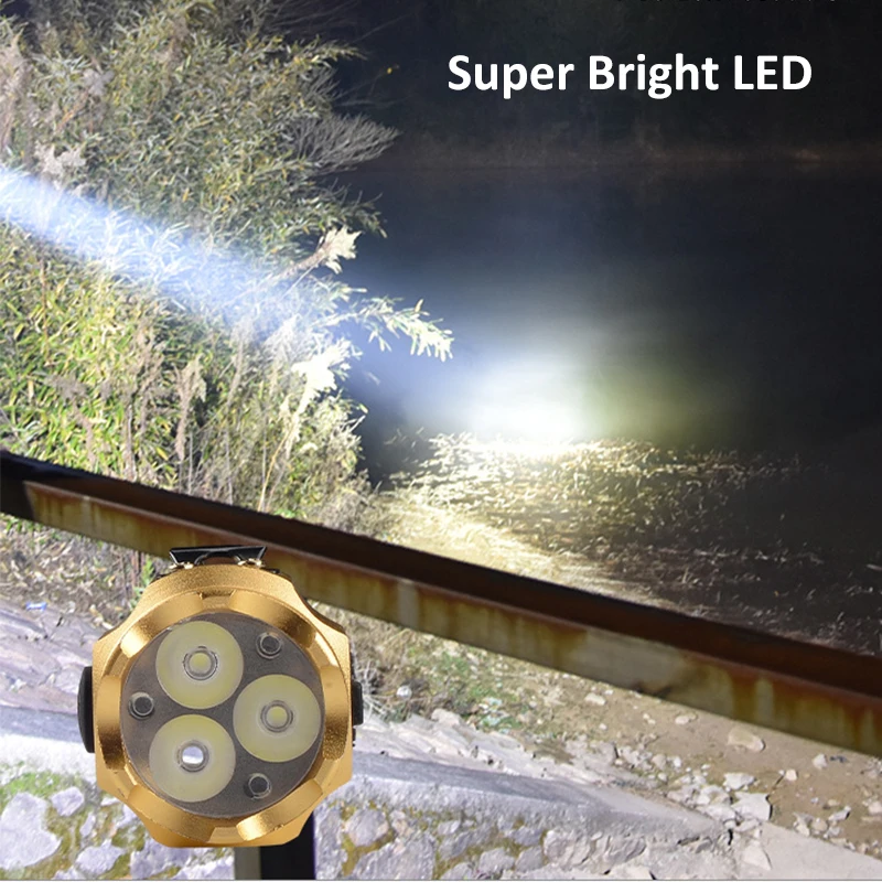 Mini High Power 3*LED Flashlight Aluminum Alloy USB Rechargeable Torch 5 Modes Built-in Battery Flashlights Emergency Light