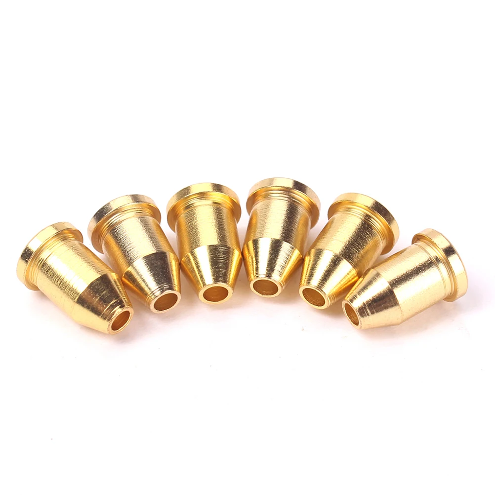 

6 Pcs Guitar String Buckle Accessories Ferrule Through Body Ferrules for Bass Golden