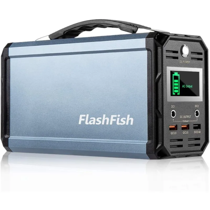 

300W Solar Generator, FlashFish 60000mAh Portable Power Station Camping Potable Generator, CPAP Battery Recharged