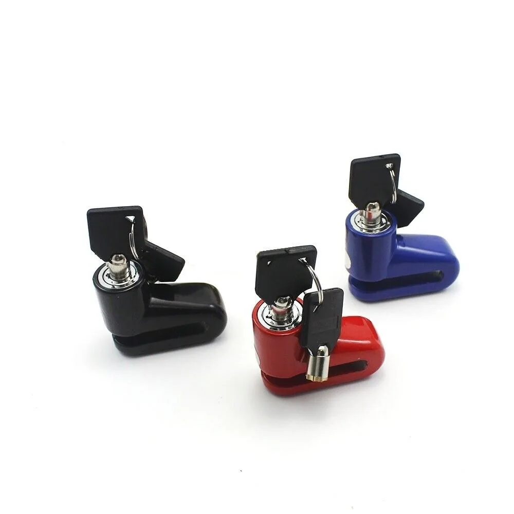 1PC Motorcycle Lock Security Anti-theft Alarm Bicycle Motorcycle Wheel Disc Brake Lock with key Mountain Bike Padlock