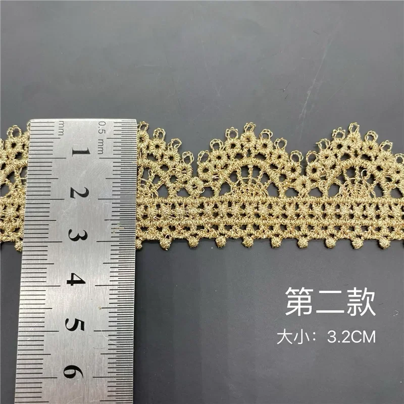 Accessories 20Yards Gold Unilateral Thread Lace Small Women's Clothing Cuffs Accessories Trims Lace Barcode Clothing