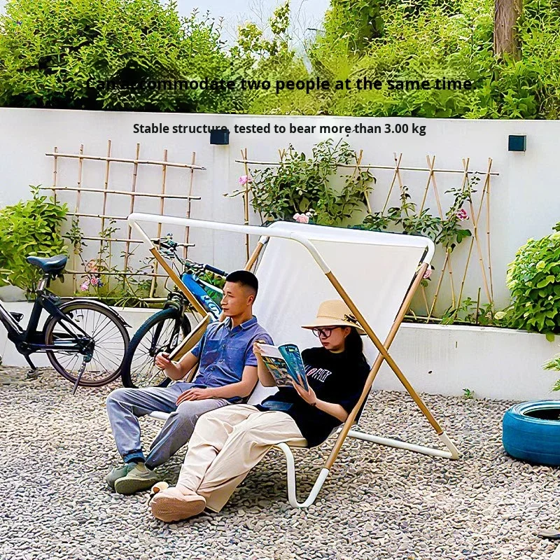 YTYIN hoja púrpura París moderna silla plegable reclinable de Metal Hotel sombrilla de playa café patio silla de Camping doble jardín Le