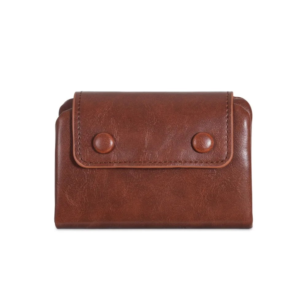 

Multi-Functional Soft Leather Korean Wallet Multi-Card Slot PU Coin Purse Solid Color Compact Card Holder Daily