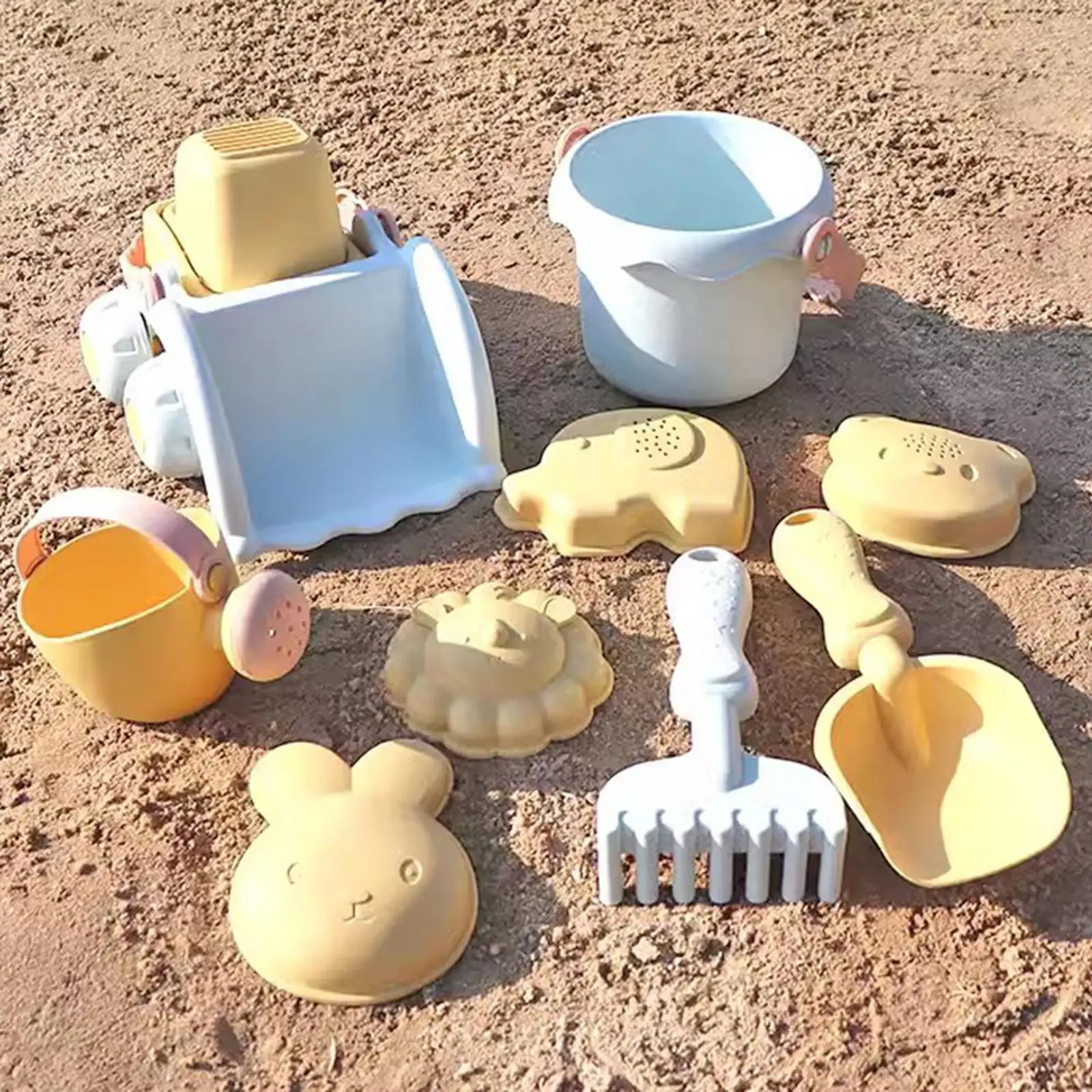 Beach Sand Toys Set with Water Can Dump Truck Hands on Skill Kids Wheelbarrow Beach Wagon Pull Toy for Outdoor Travel Park