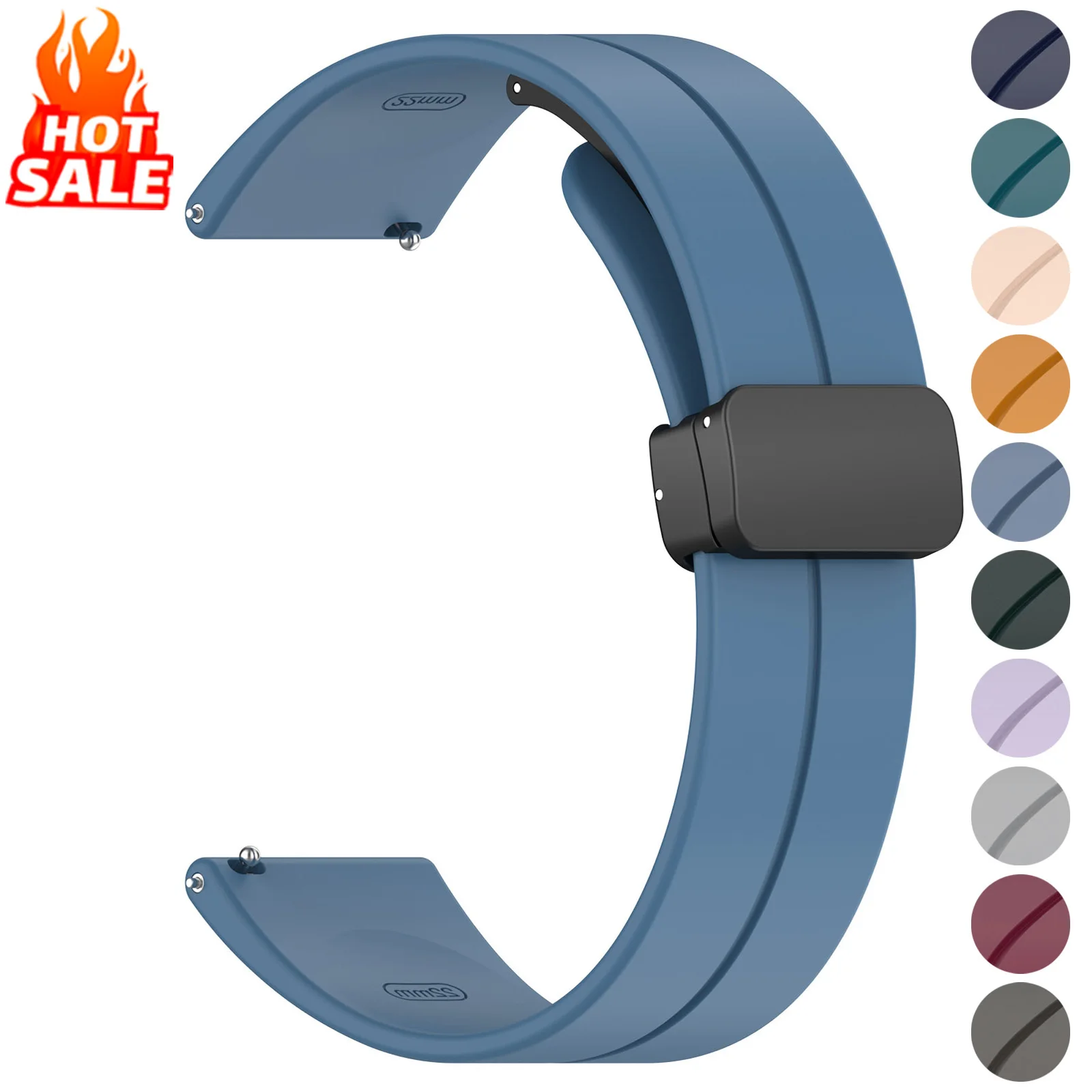 20mm 22mm Magnetic band For Amazfit GTS 3/2/2e/GTS2 Mini/GTR 42mm/47mm/bip/GTR 3 Pro/2/2e Sport Bracelet For HUAWEI Watch strap