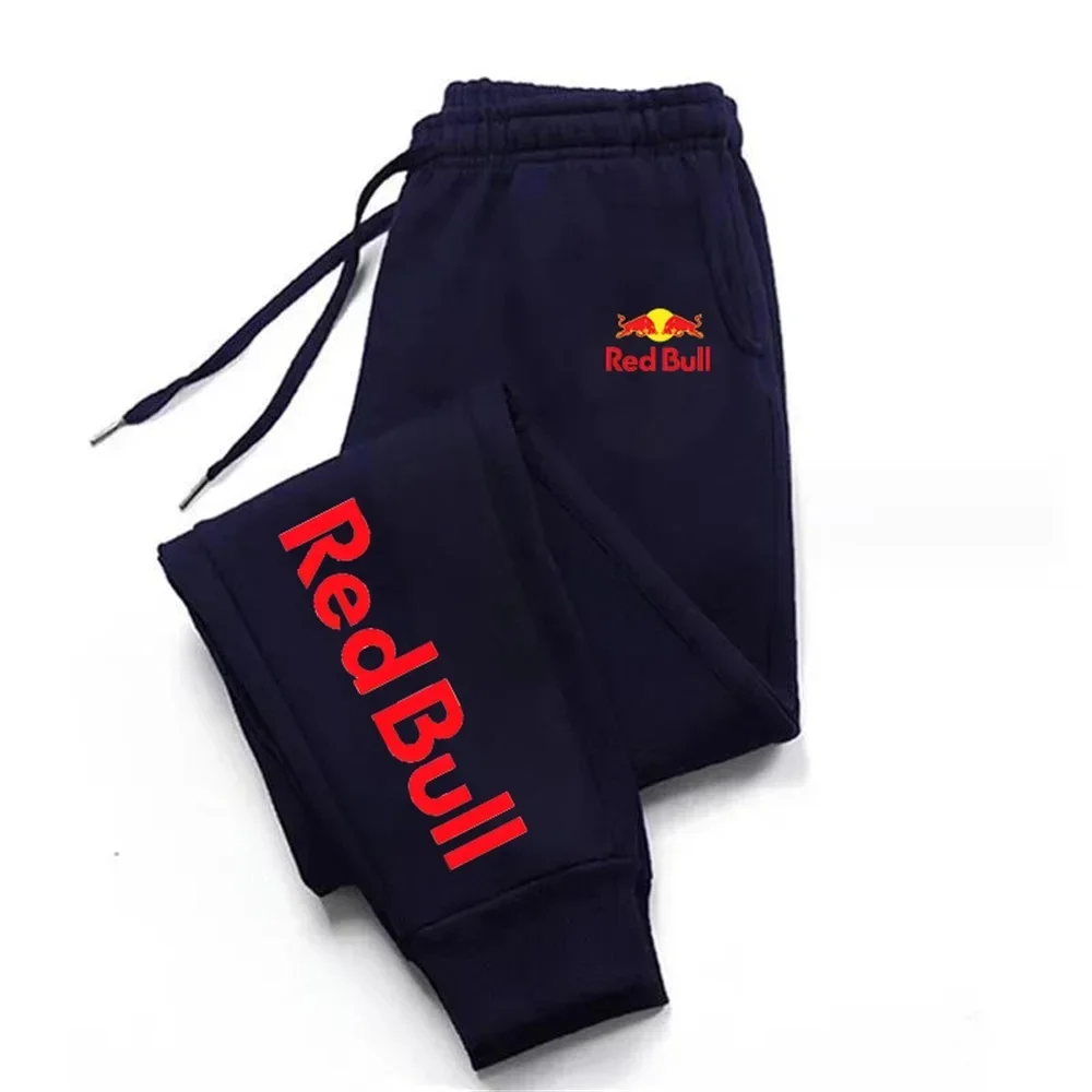 Pantaloni sportivi in cotone autunno/inverno casual e alla moda Red Bull, pantaloni da corsa e fitness da uomo, pantaloni lunghi tinta unita