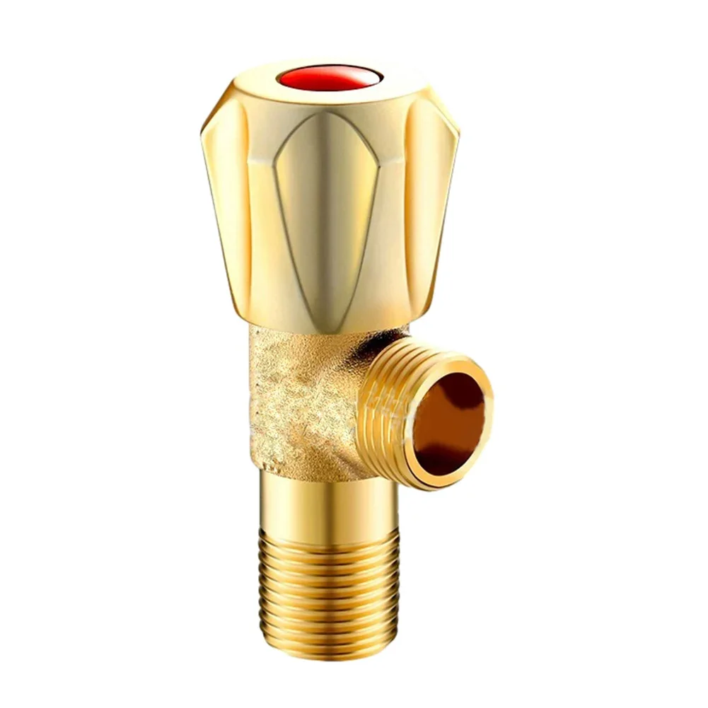 

Угловой клапан для унитаза из нержавеющей стали, треугольный запорный клапан для воды, медный сердечник клапана G1/2 для горячей и холодной воды, аксессуары для раковины в ванной комнате