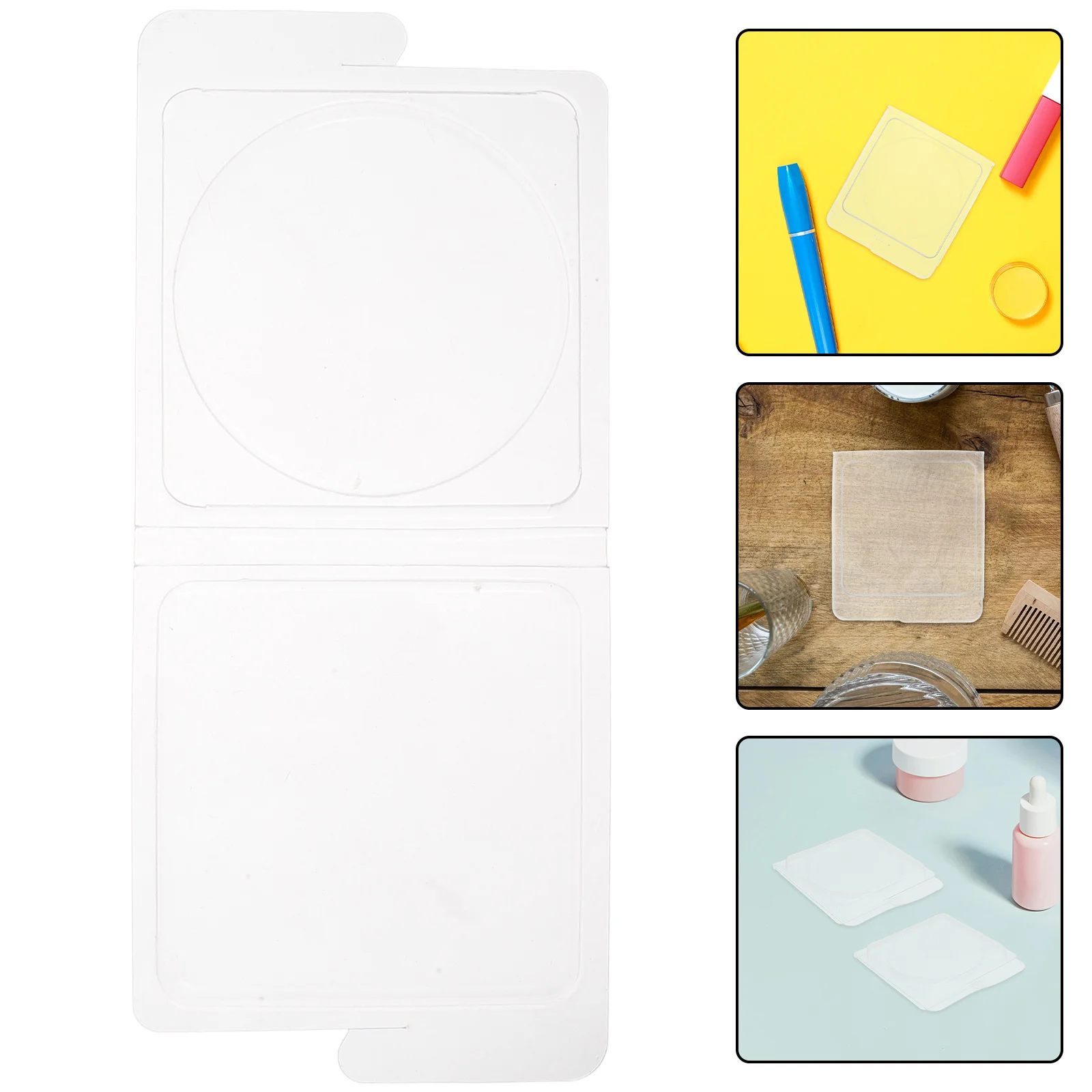 40 pièces de palettes de fard à joues vides 59 mm, boîte de surligneur DIY, boîte de maquillage en plastique transparent, plateaux de maquillage rechargeables, organiseurs pour femmes, beauté personnalisée