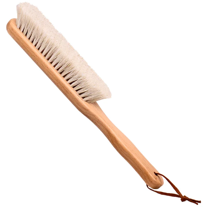 Long Handle Horse Hair Long Handle Soft Shoe Brush Bed Sweeping Brush Coat Cleaning Brush Shoe Polish Brush