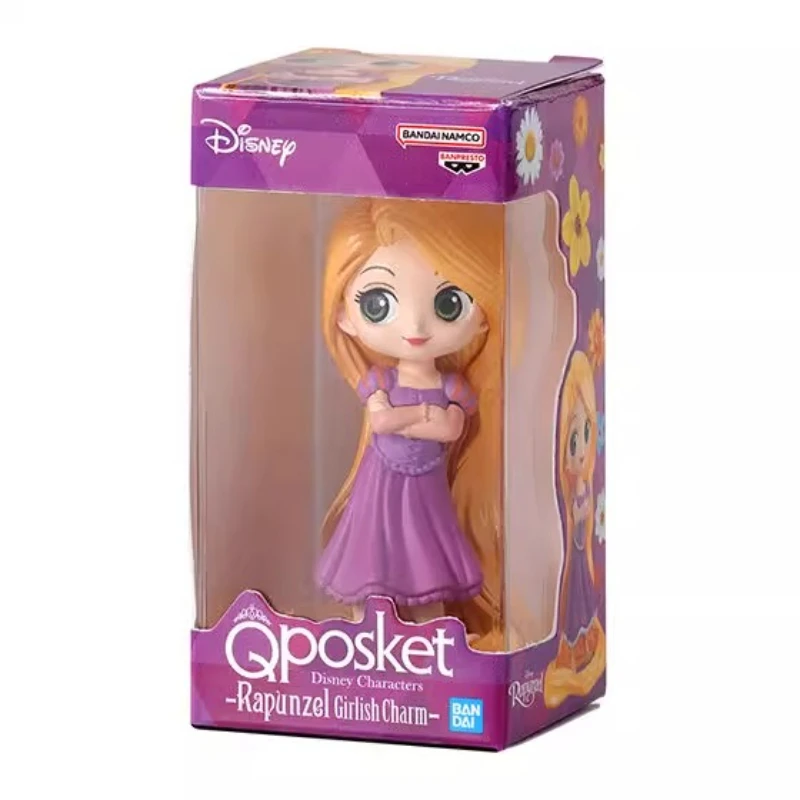 Bandai 4 SZT. Gashapon Disney Qposket Elsa Bella Anna Anime Zabawki Dla Dzieci Figurki Akcji Prezenty Kolekcjonerskie Modele Modelowanie Ozdoby