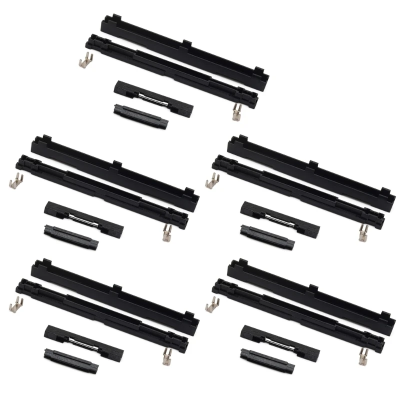 Fixed-Length Fiber Optics Mechanical Splices Connector, Pack of 5 Black ABS Tools with Alignment Guides for Drop Cable F19E
