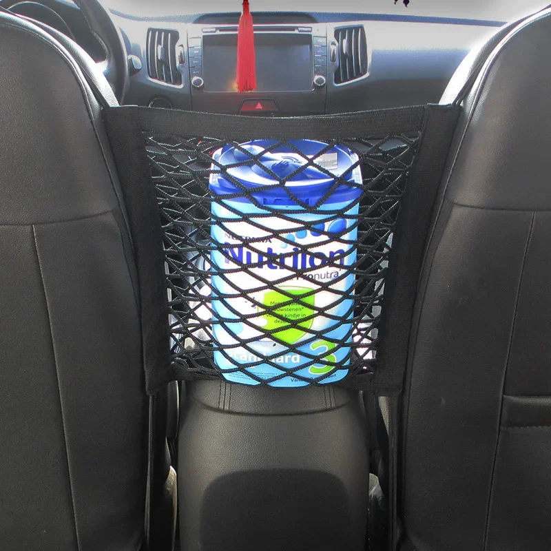 Neue Auto-Aufbewahrungstasche, Sitz zum Sitz, Auto-Styling-Aufbewahrungstasche, elastische Netztasche, Aufbewahrung von Autozubehör, einfache Installation