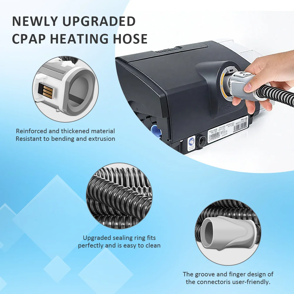 Insulated CPAP Heated Hose - Replacement Tubing for S10 CPAP Machines, Anti-Condensation Design for Better Airflow & Warmth