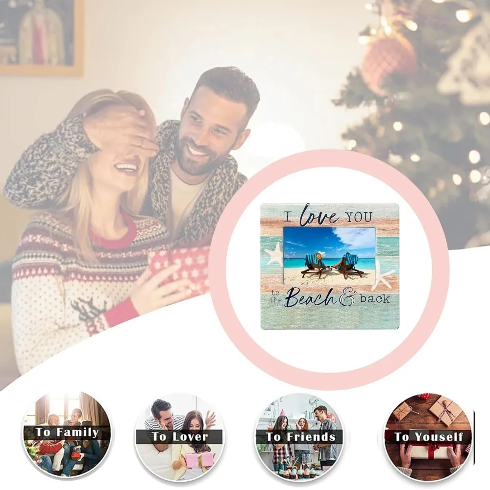 زوجين إطارات الصور 4x6 بحري موضوع الأسرة إطار الصورة عطلة إطار الصورة إطارات الشاطئ 4x6 بوصة عيد الحب #6