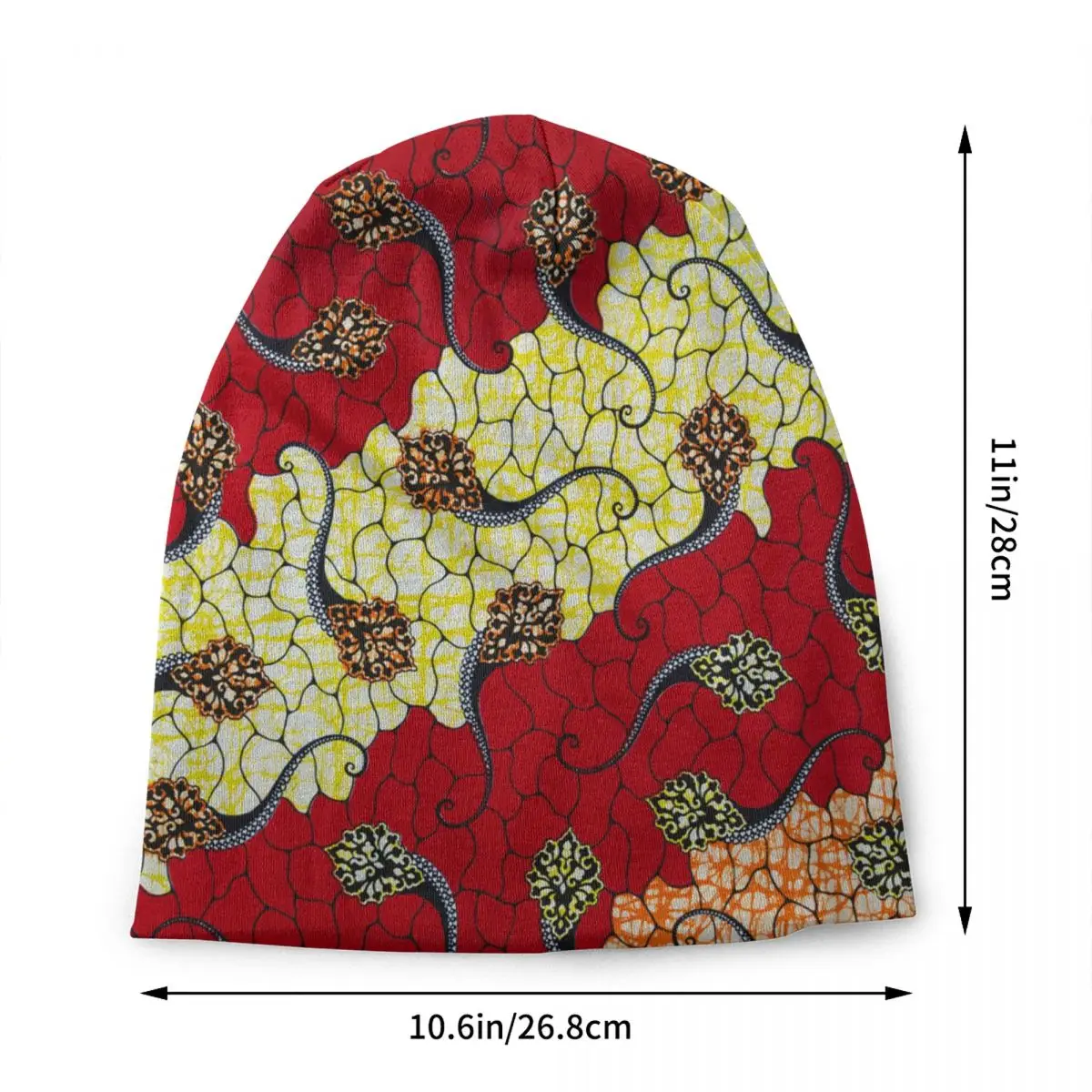 Custom Ethnic Tribal Ankara African Print Skullies Beanies Caps Men Unisex Hip Hop Winter Warm Knitted Hat Adult Bonnet Hats