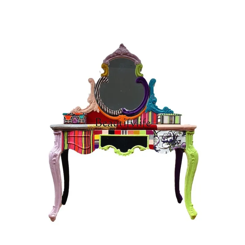 

ld6European Style Dresser Bedroom Dresser Light Luxury Desk