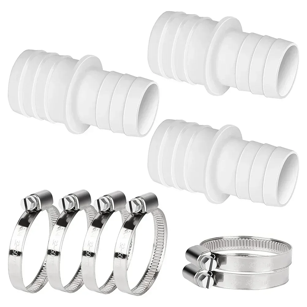 New Hose Connector Set With 32-38mm Hose Clamps For Spas Hot Tubs Swimming Pool Hose Adapter Connecting Hose Nozzle