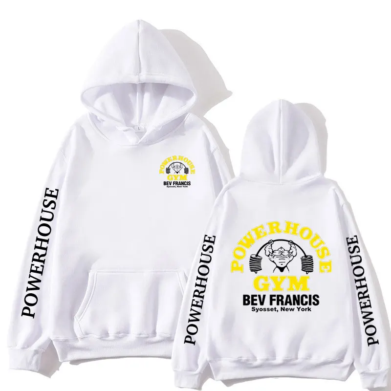 Funny Powerhouse Gym Hoodie Harajuku Men\'s Oversized Long Sleeve Sweatshirt Geek Fitness Hoody Tracksuit Gothic Streetwear Tops