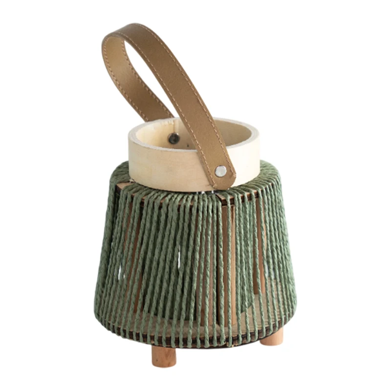 Environmentally friendly Chinese woven candlestick lantern handwoven round lantern home decoration