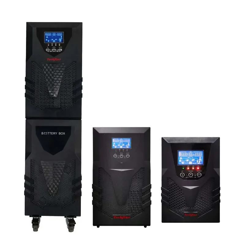 1KVA/800W Single Phrase online ups High Frequency Uninterruptible Power Supply UPS build in battery with LCD screen UPS