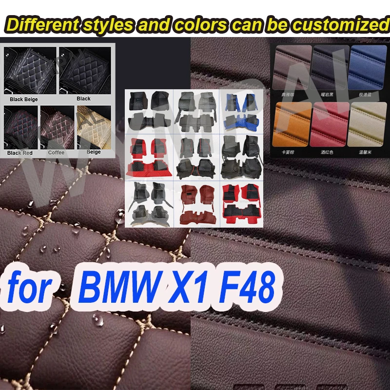 

Роскошные автомобильные коврики на заказ для BMW X1 F48 2016 2017 2018 2019 2020, роскошные кожаные автомобильные коврики для мужчин и женщин