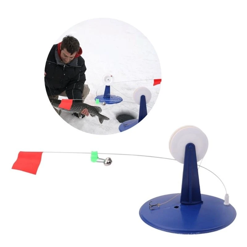 6pcs Gelo Pesca Dicas gelo Bandeiras pesca Indicadores Inclui bandeiras e bolsa armazenamento para entusiastas da pesca