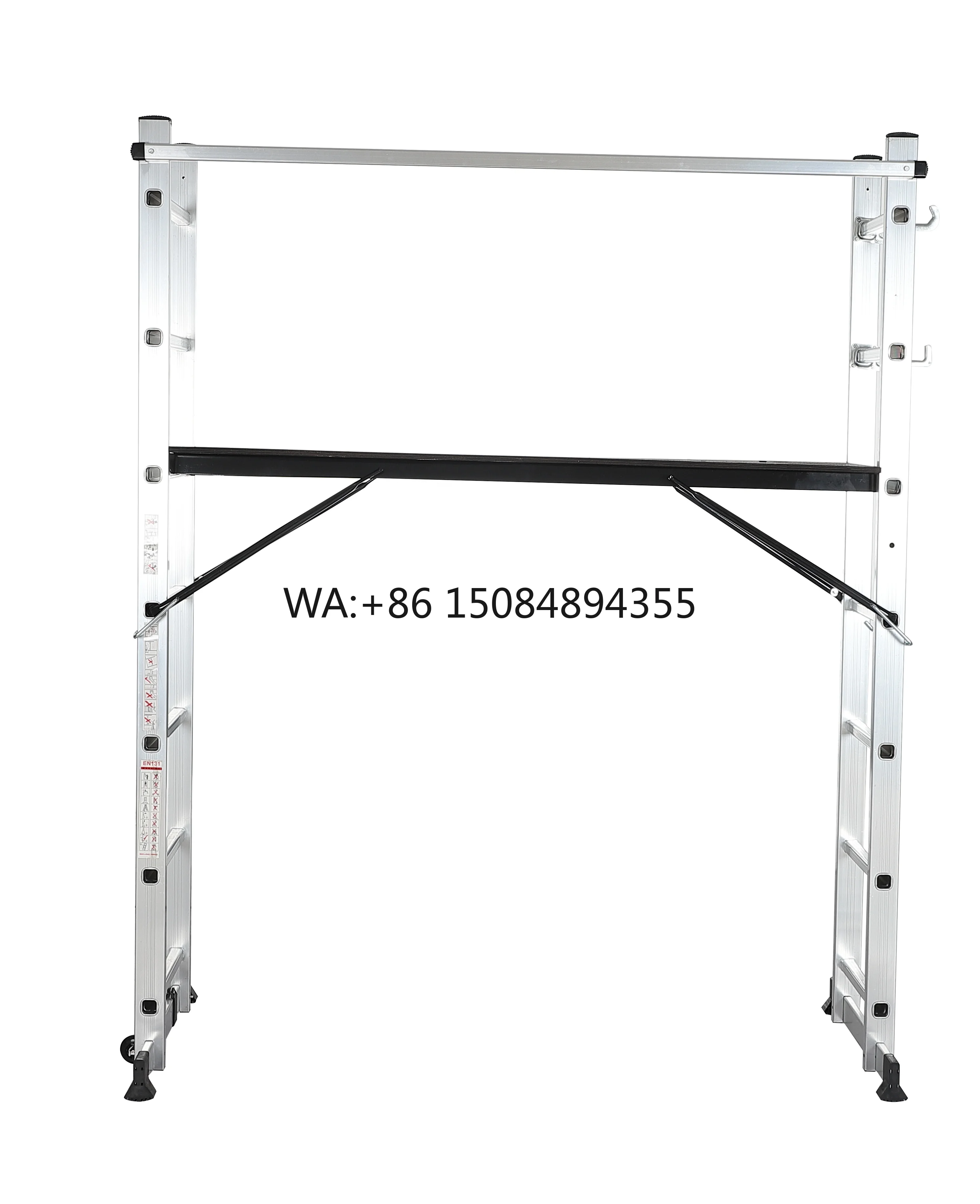 Deliladder  2*6 Alu Step Ladder Scaffold System with CE/EN131 Aluminium Scaffold Ladder