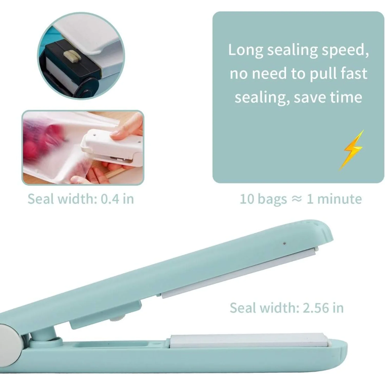 Мини-сумка из 2 упаковок, термосумка для пищевых продуктов с 43-дюймовым шнуром питания с гофрированной нагревательной пластиной для вакуумных герметичных пакетов, чип