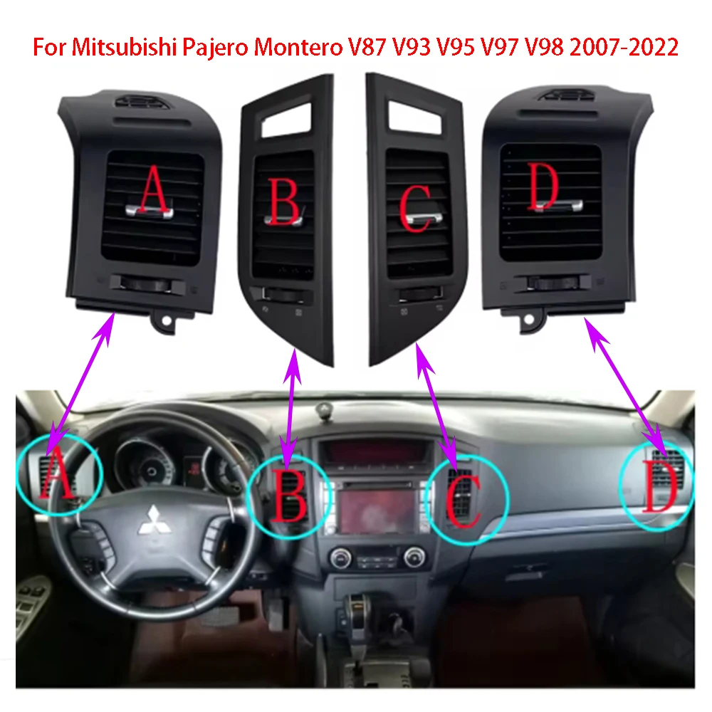 

Internal Air Vent Outlet For Mitsubishi Pajero Montero V87 V93 V95 V97 V98 2007-2022 Instrument Panel Board A/C Air Conditioner