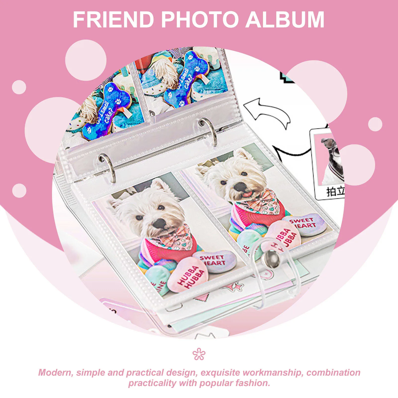 Small Photo Album Exquisite Workmanship Practical Design Keeps Photos Safe Gift for Family Friends Friend Photo Album