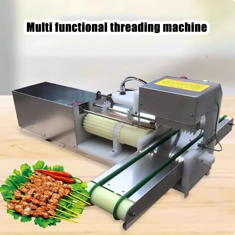 Automatic Meat Skewer Machine Barbecue Meat Skewer Machine for Mutton Beef Meatballs Stringing Machine