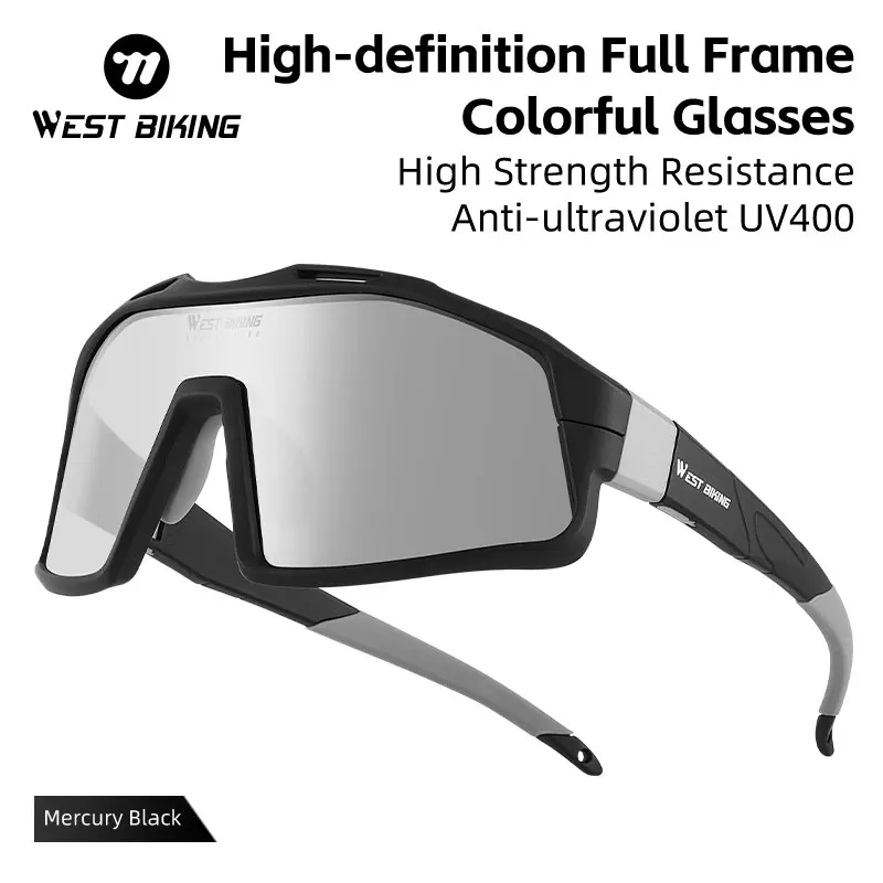 WEST BIKING Cycling Glasses UV400 High-definition Full Frame Colorful Cycling Goggles Outdoor Sports Eyewear Cycling Equipment