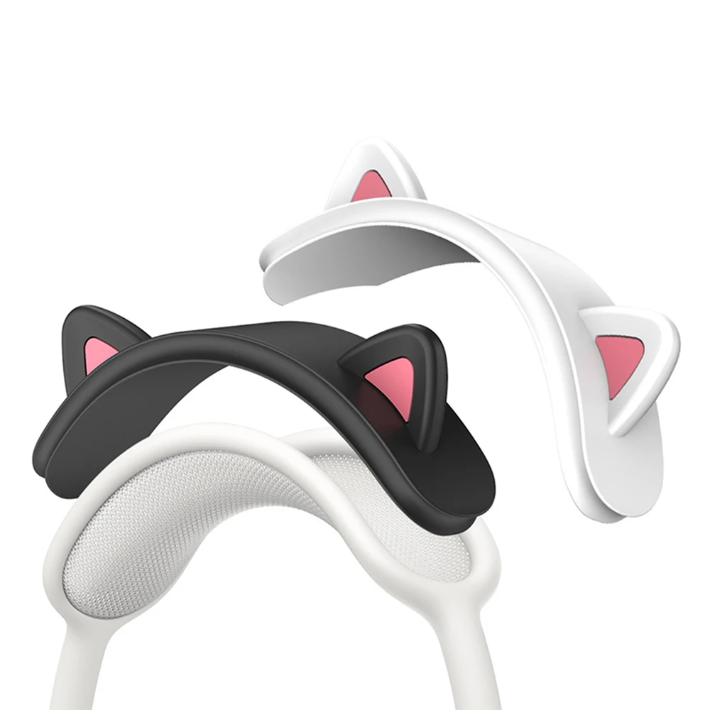 Headband Cover for Apple AirPods Max, Cat Ears Silicone Headphone Headband Protectors/Comfort Cushion/Top Pad Protector Sleeve